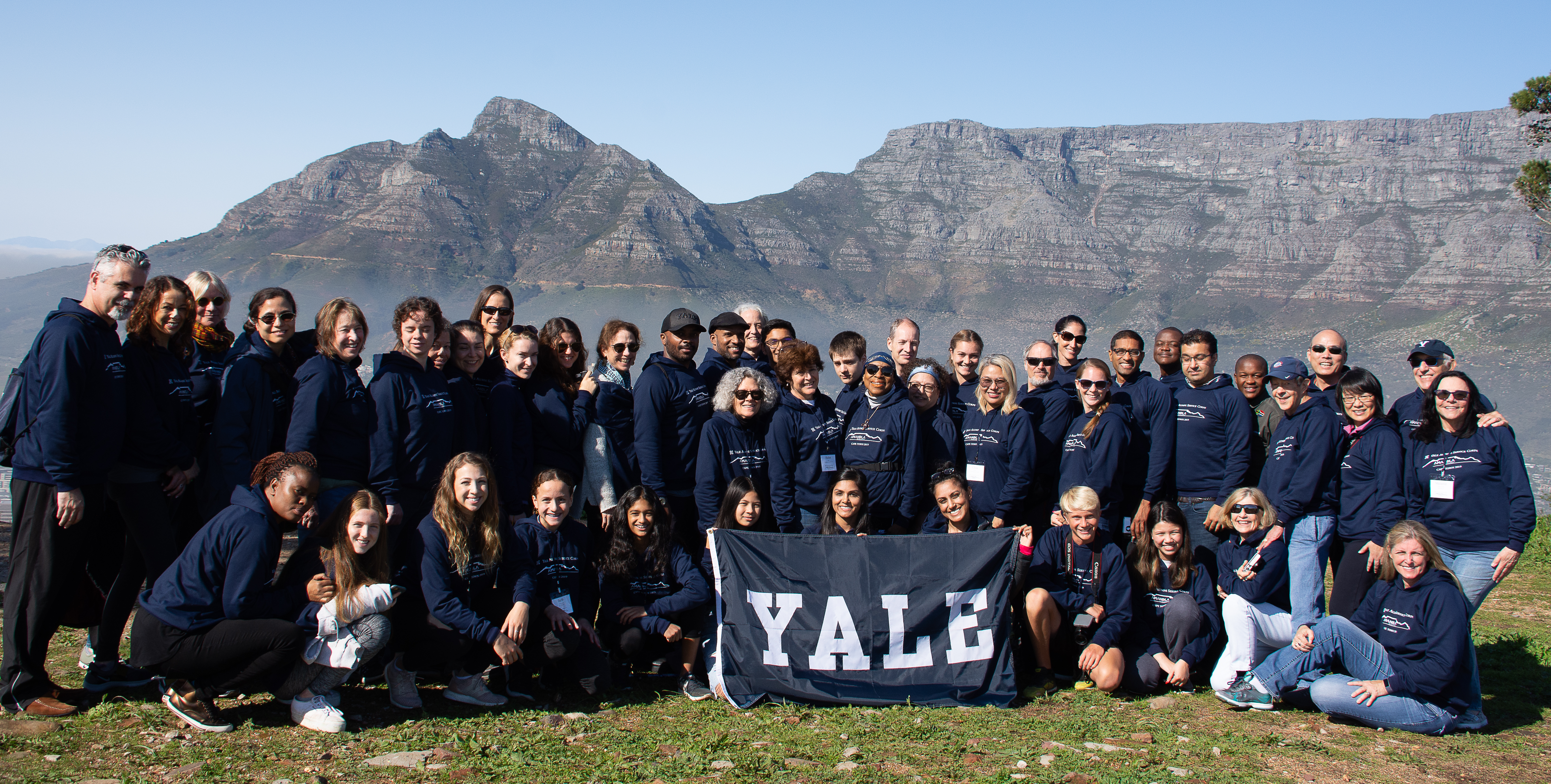 Yale Alumni Service Corps volunteers gather in Cape Town.