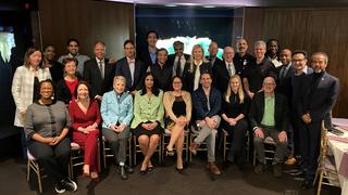 The members of the YAA Board of Governors at the Peabody Museum during their February 2020 board meeting.